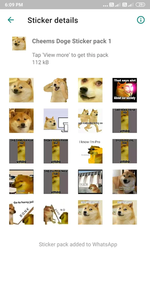 Cheems Doge Stickers for WA- D - Image screenshot of android app