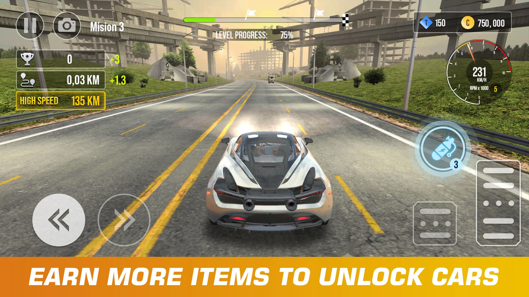 Traffic Racer City Driving Car - Gameplay image of android game