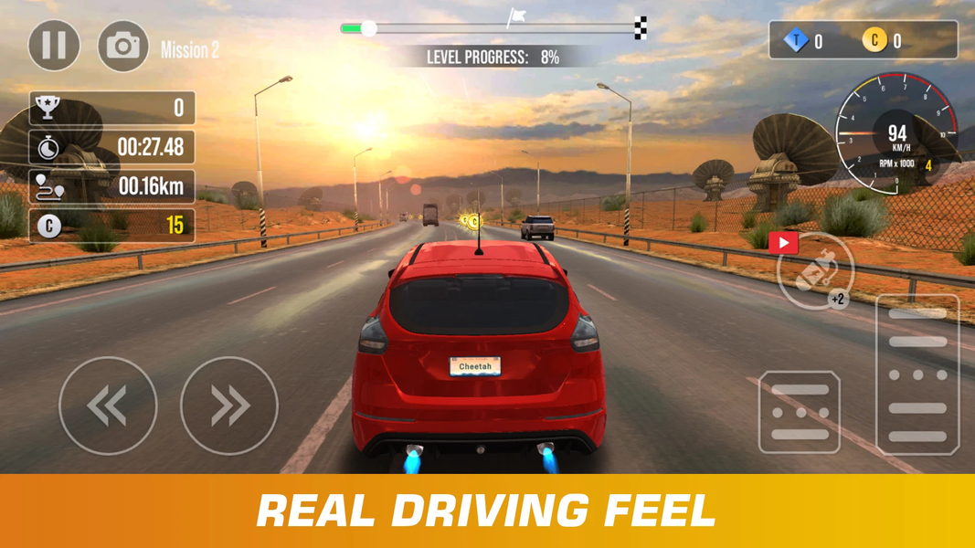 Traffic Racer City Driving Car - Gameplay image of android game