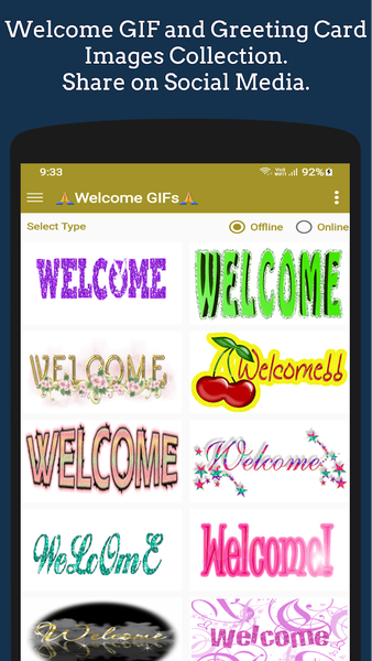 Welcome GIFs & Greeting Images - عکس برنامه موبایلی اندروید