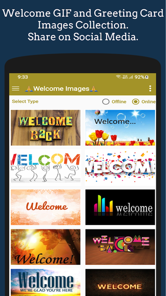 Welcome GIFs & Greeting Images - عکس برنامه موبایلی اندروید