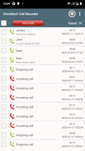 Call Recorder by Cherinbo - Image screenshot of android app