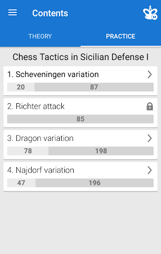 Chess Tactics in Sicilian 1 - Gameplay image of android game