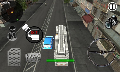 Crazy FireTruck Parking 3D - Gameplay image of android game