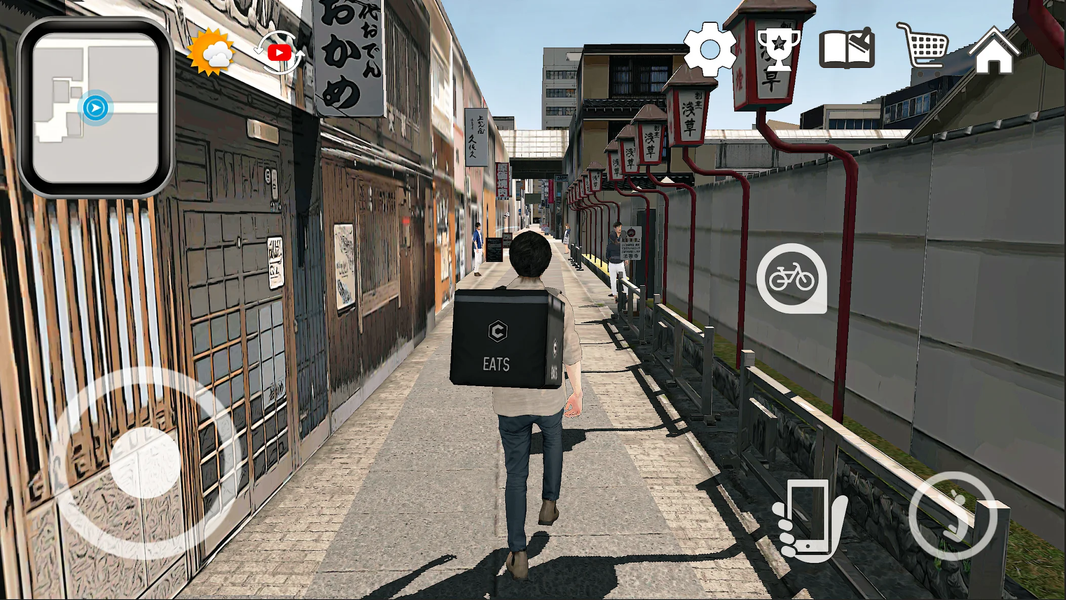 Delivery Food Sim- Japan Osaka - Gameplay image of android game