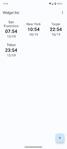 Simple World Clock Widget - عکس برنامه موبایلی اندروید