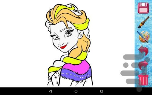 کتاب نقاشی پرنسس السا (دخترانه) - Image screenshot of android app