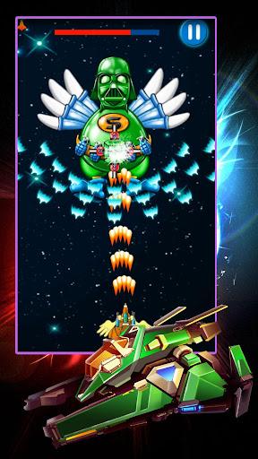 Chicken Shooter: Galaxy Attack - Gameplay image of android game
