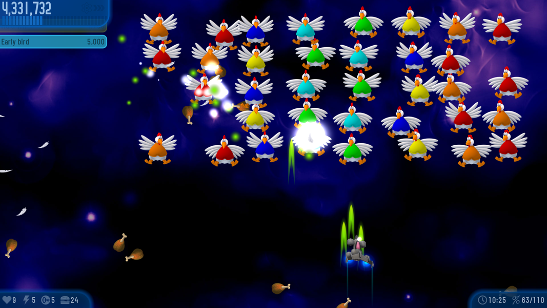 Chicken Invaders 2 - Gameplay image of android game
