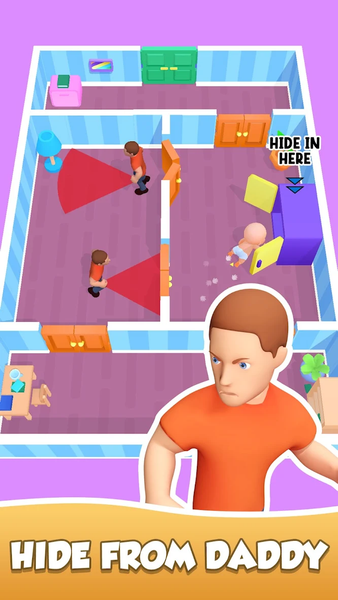 Hide From Daddy: Little Escape - Gameplay image of android game