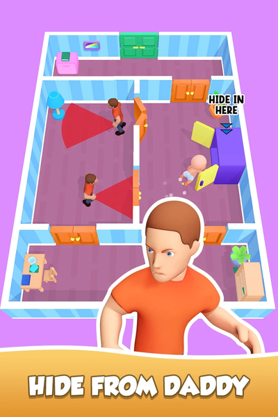 Hide From Daddy: Little Escape - Gameplay image of android game