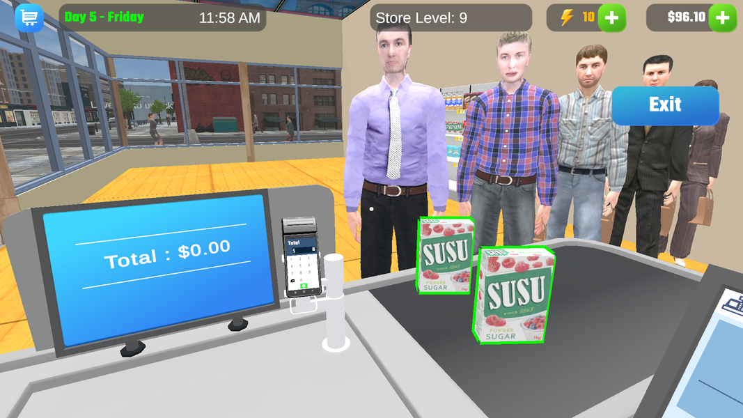 Supermarket Simulator City 3D - Gameplay image of android game