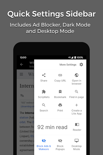 Hermit — Lite Apps Browser - عکس برنامه موبایلی اندروید