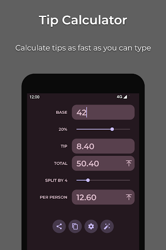 Tip Calculator — Clean, Simple - Image screenshot of android app