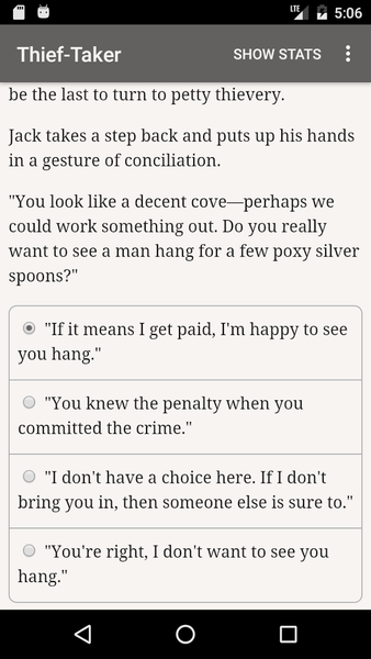 Trials of the Thief-Taker - Image screenshot of android app