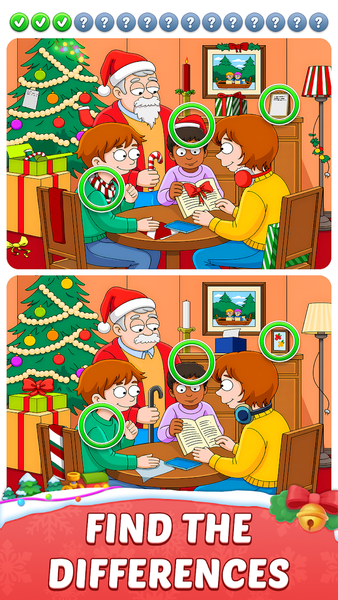 Christmas Find Differences - Gameplay image of android game