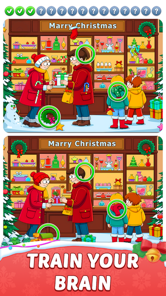 Christmas Find Differences - Gameplay image of android game