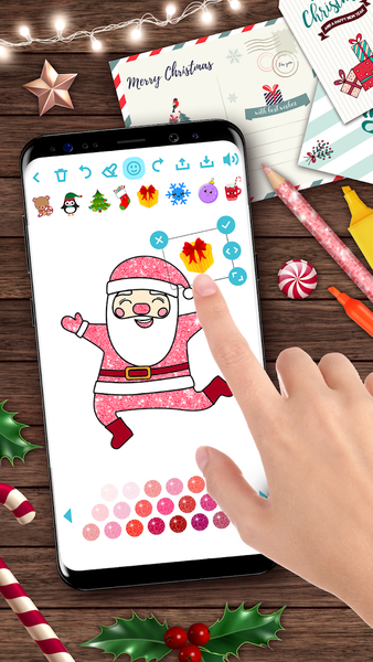 Christmas kids coloring - Gameplay image of android game