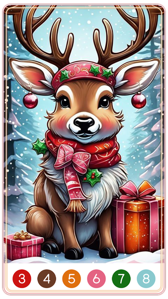 Christmas Paint by Number - Gameplay image of android game