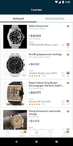 Chrono۲۴ | Luxury Watch Market - عکس برنامه موبایلی اندروید