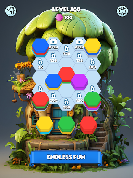 Hexa Match - Gameplay image of android game