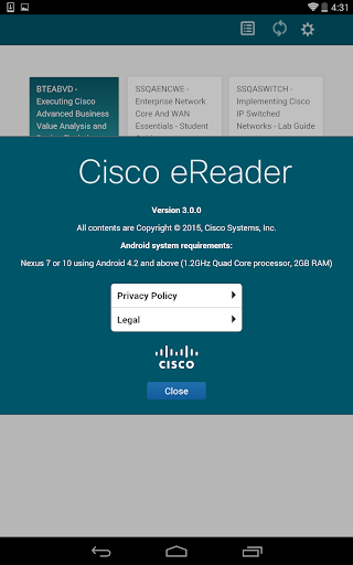 Cisco eReader - عکس برنامه موبایلی اندروید