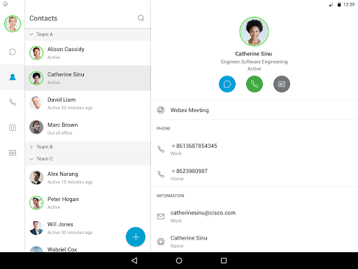 Cisco Jabber - Image screenshot of android app