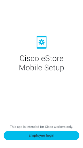 Cisco eStore Mobile Setup - Image screenshot of android app