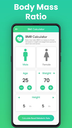 BMI Calculator -Ideal weight - عکس برنامه موبایلی اندروید