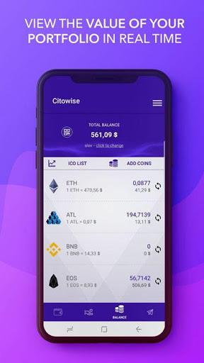 Citowise - Blockchain multi-currency wallet - عکس برنامه موبایلی اندروید