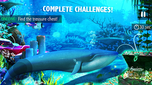 Blue Whale Simulator - Game - Gameplay image of android game