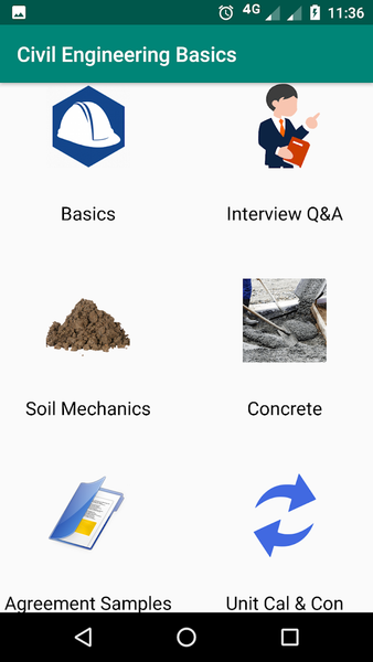 Civil Engineering: Calculator - Image screenshot of android app