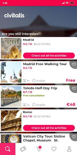 Civitatis: Fill your trip! - عکس برنامه موبایلی اندروید