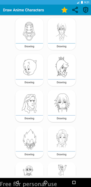 Draw Anime Characters - Image screenshot of android app