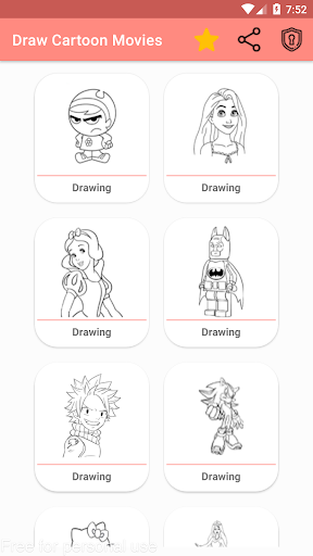 Draw Cartoon Famous - Image screenshot of android app