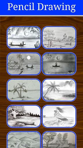 Draw landscape scenery DIY - Image screenshot of android app