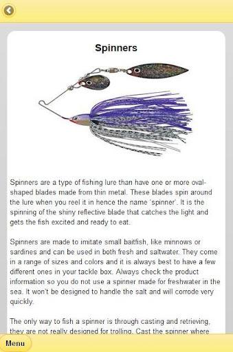 Fishing Lure Types And Their Uses - Image screenshot of android app