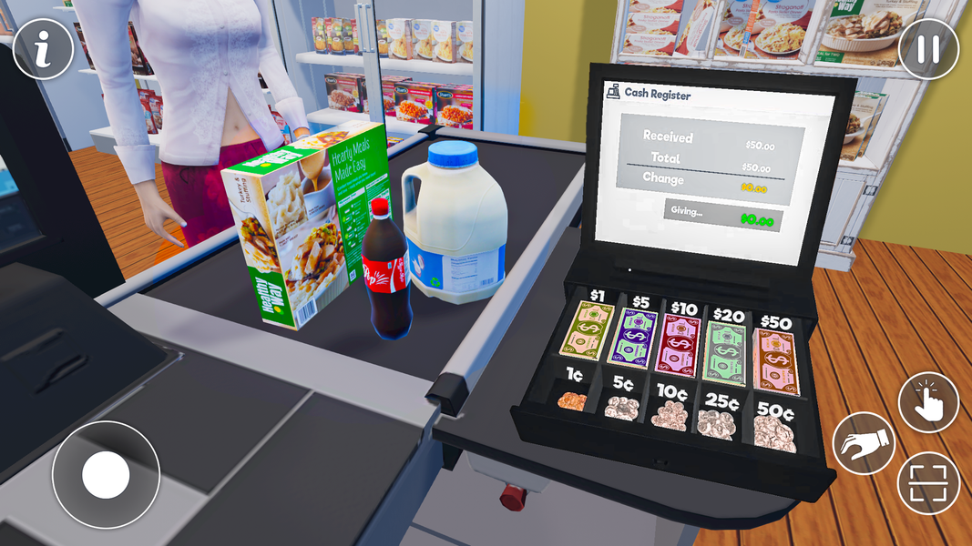 Supermarket Cashier Games 3D - Gameplay image of android game