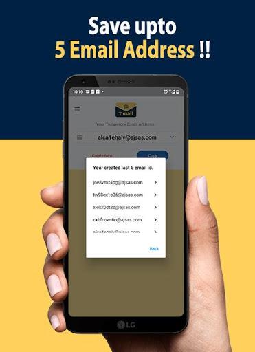 tMail - Temporary Email - عکس برنامه موبایلی اندروید