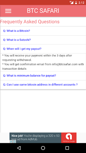 BTC SAFARI - Free Bitcoin - عکس برنامه موبایلی اندروید