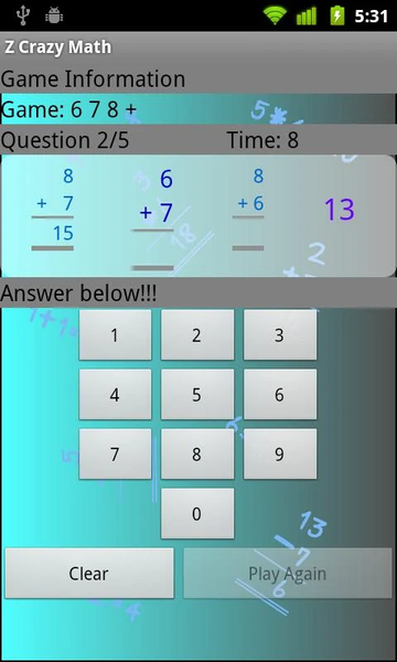 Z Crazy Math - عکس بازی موبایلی اندروید
