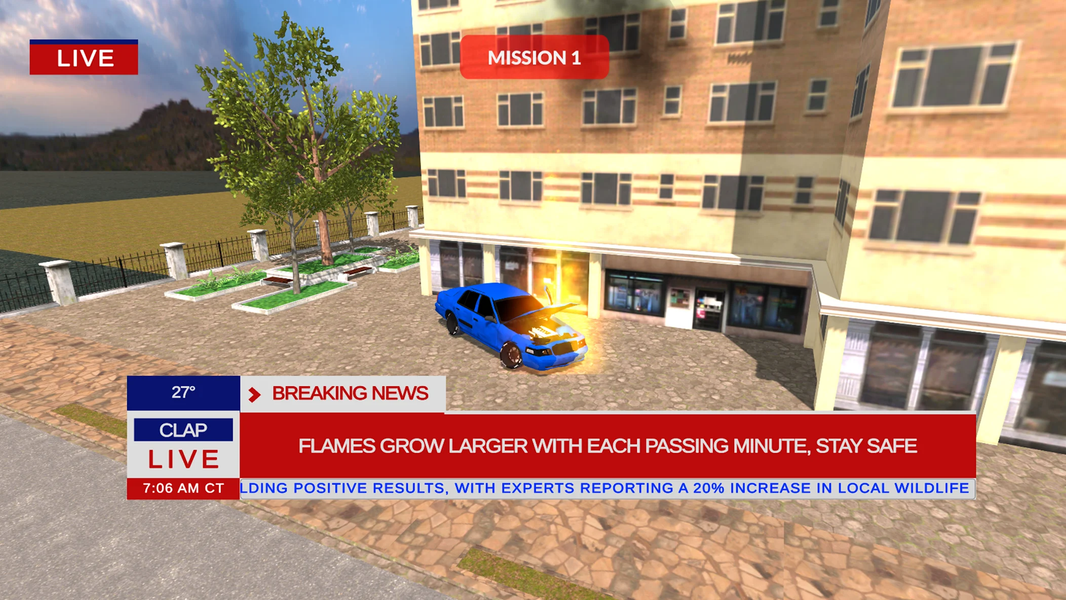 Fire Truck Simulator 2025 - Gameplay image of android game