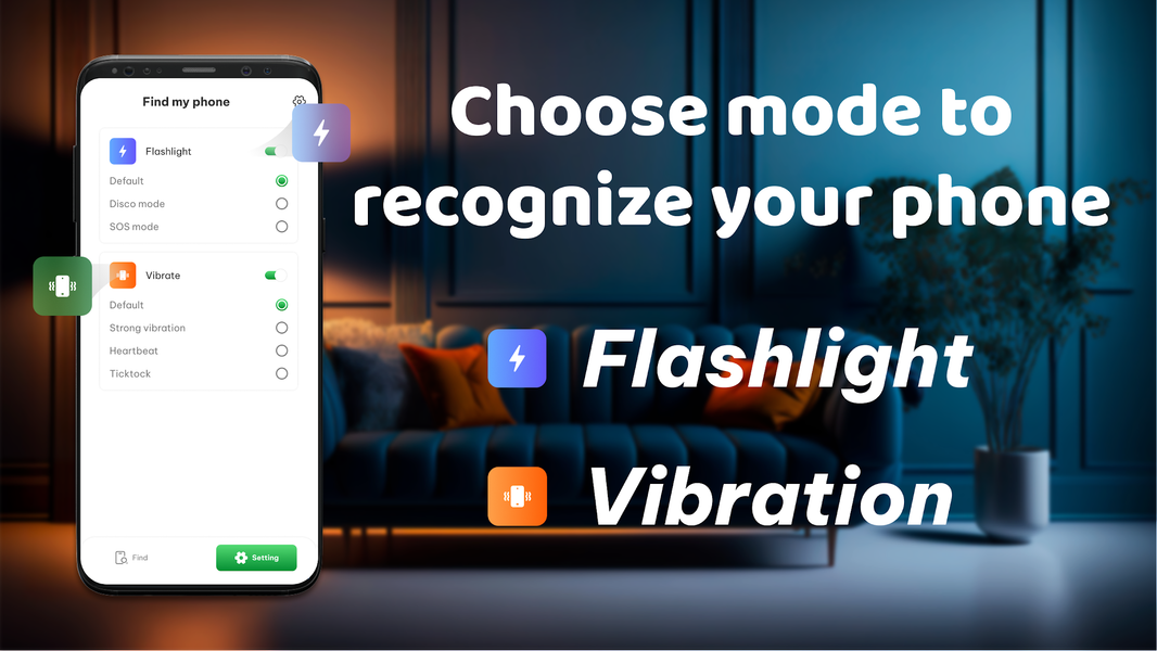 Find My Phone By Clap, Whistle - Image screenshot of android app