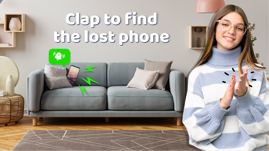 Find My Phone By Clap, Whistle - Image screenshot of android app
