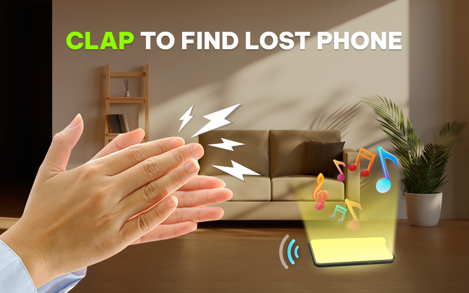 Clap To Find Phone By Flash - عکس برنامه موبایلی اندروید