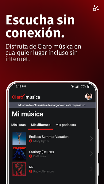Claro música - Image screenshot of android app