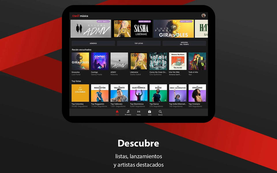 Claro música - Image screenshot of android app