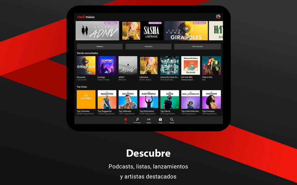 Claro música - Image screenshot of android app