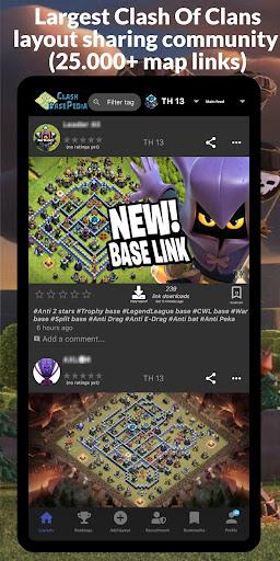 Clash Base Pedia (with links) - Image screenshot of android app
