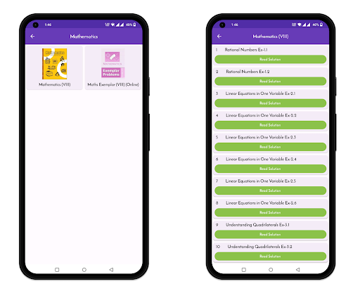 Class 8 Solutions - Image screenshot of android app